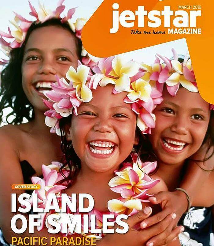 Jetstar magazine cover, march 2016, ISland of smiles, Ocean Soul Retreat, Bali women's wellness retreat, with yoga surfing nutrition and holistic healing